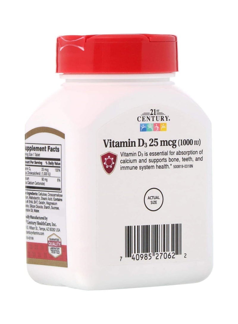 القرن الحادي والعشرون مكمل غذائي غني بفيتامين D3 - 110 أقراص - Image 3